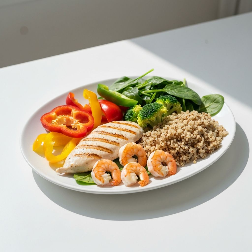 Balanced meal planning concept